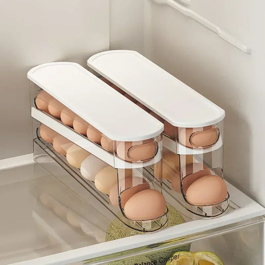 Organizador de Huevos con Deslizamiento Automático!