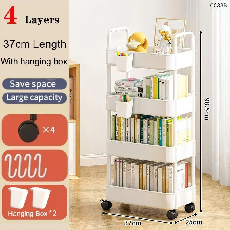 Optimiza tu hogar con este carrito Organizador Multiusos con Ruedas! Ahorra espacio y Mantén el Orden.