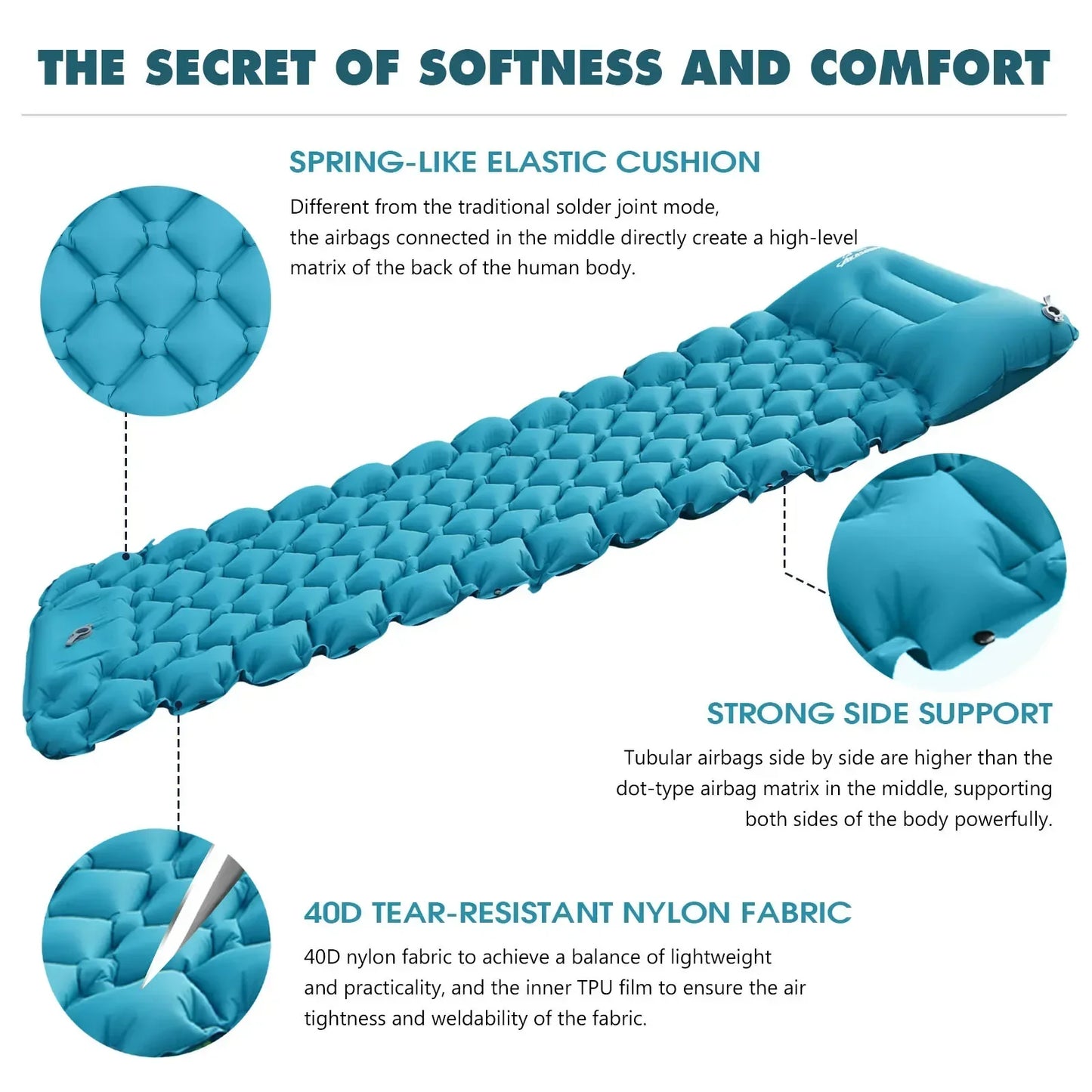 ¿Buscas una colchoneta compacta y cómoda para tus aventuras al aire libre? La Colchoneta Inflable LAAOVE es la solución perfecta para quienes aman el senderismo, el camping y cualquier actividad al aire libre