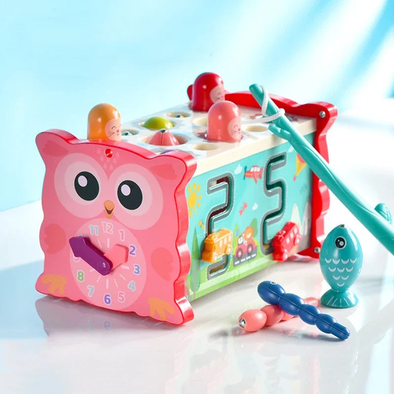 ¡Descubre el juguete perfecto para el desarrollo de tu bebé con el cubo Montessori 8 en 1!