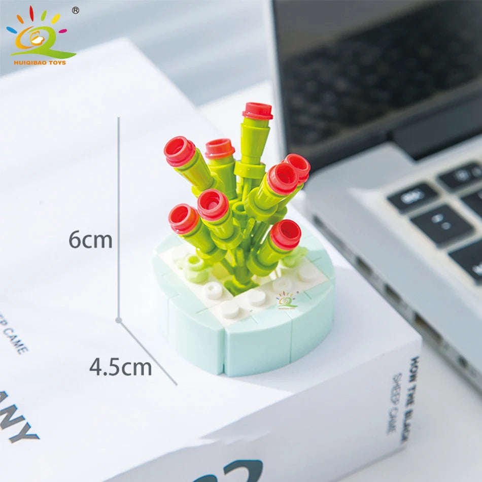 Crea belleza con tus manos: suculenta decorativa de bloques DIY