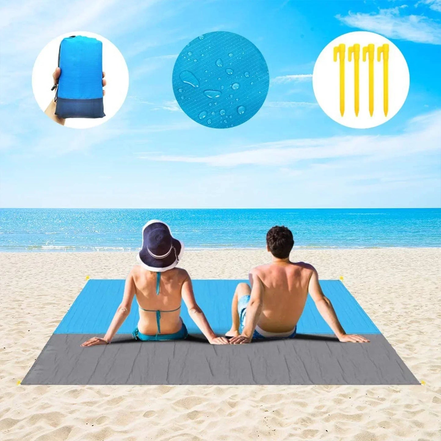 Disfruta del aire libre sin preocupaciones con nuestra Esterilla de Playa Extra Grande! Diseñada para ser tu compañera perfecta en la playa, el parque, o en tu próxima aventura de camping