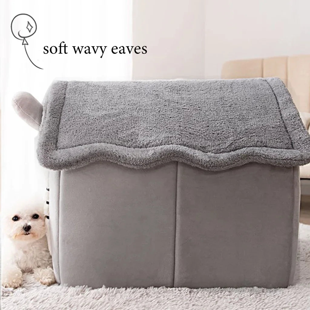 Dale a tu mascota un refugio cómodo y acogedor con esta casita suave y lavable.