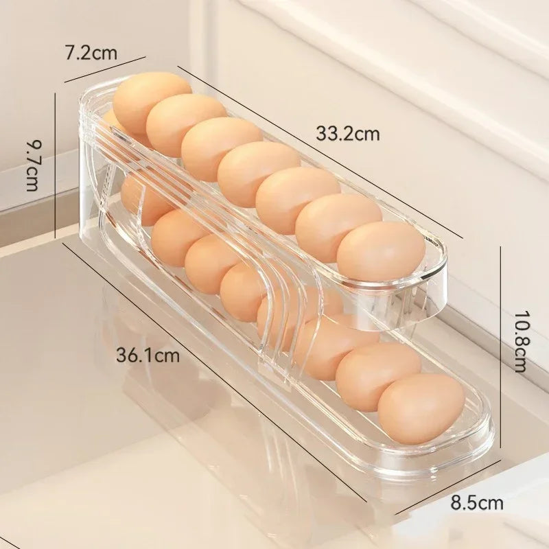 Organizador de Huevos con Deslizamiento Automático!