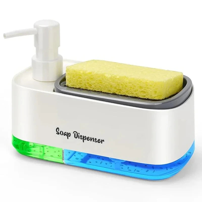 ¡Dile adiós al desorden y mejora tu experiencia de lavado con nuestro Dispensador de Jabón Líquido para Cocina 2 en 1
