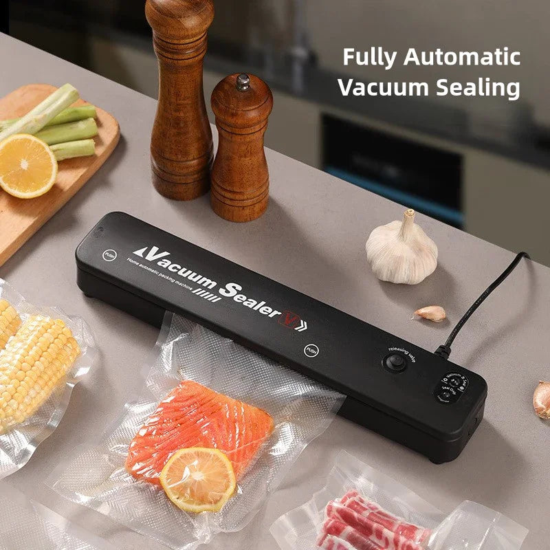 Sellador al vacío para cocina y hogar, máquina de envasado selladora de bolsas de plástico para conservación de alimentos, máquina de sellado automático, utensilios de cocina