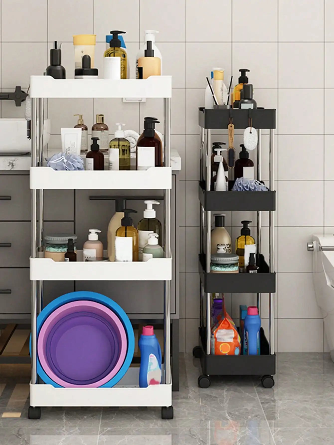 Aprovecha cada rincón de tu hogar con este estante móvil multiusos.