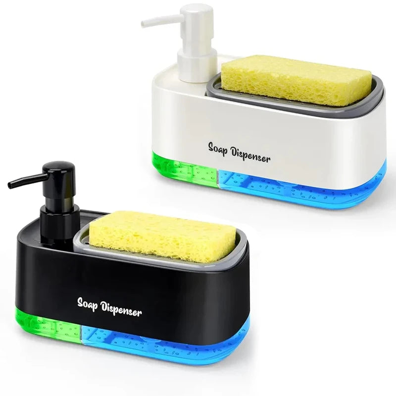 ¡Dile adiós al desorden y mejora tu experiencia de lavado con nuestro Dispensador de Jabón Líquido para Cocina 2 en 1