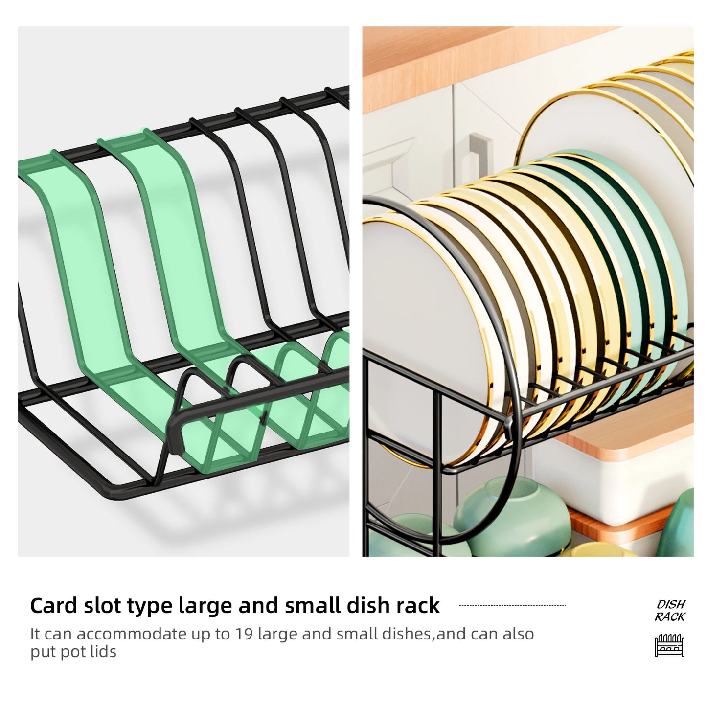 Ahorra espacio y mantén tu cocina organizada con este escurridor de platos de 2 niveles!