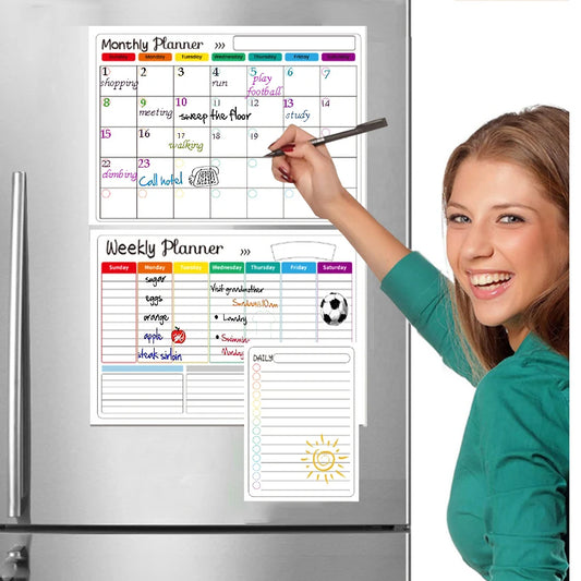 Organiza tu semana y tu mes de manera fácil y visual con este calendario magnético!
