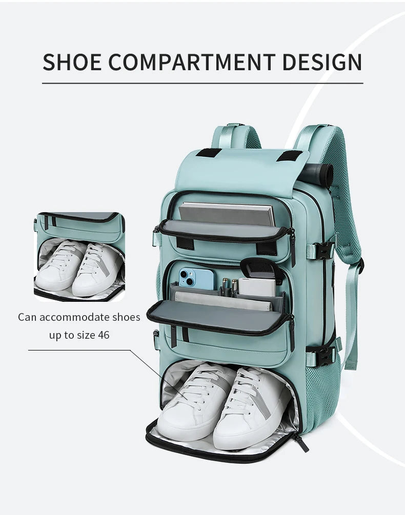 Lleva todo lo que necesites de forma segura y organizada con esta mochila resistente al agua diseñada para viajeros y ventureros.