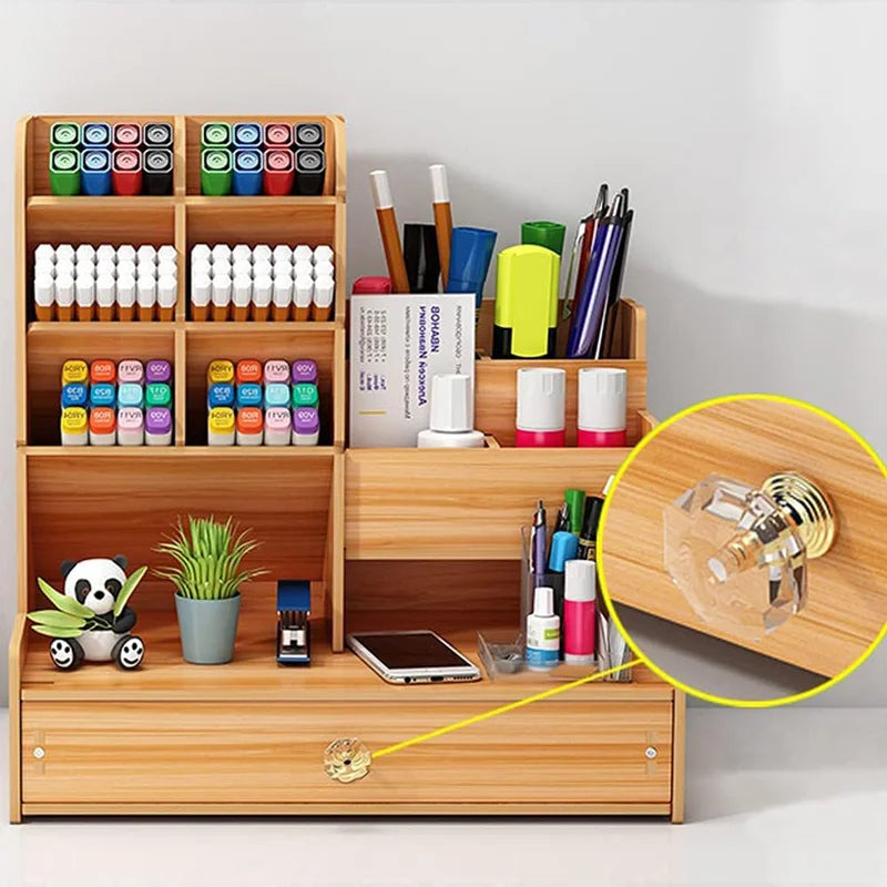¡Descubre el Organizador de Escritorio de Madera para Bricolaje! Un soporte elegante y funcional que transformará tu espacio de trabajo en un lugar ordenado y organizado. Ideal para el hogar, la oficina o la escuela