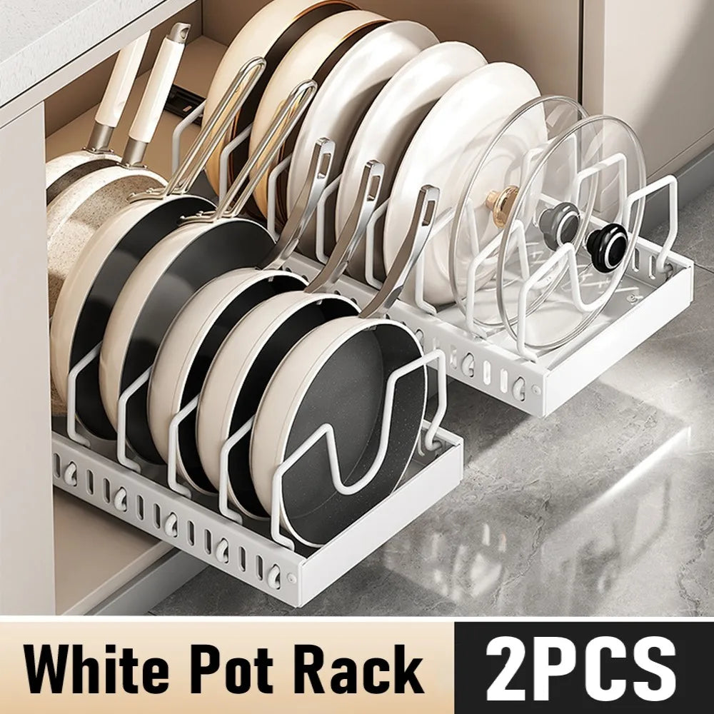 ¡Organiza tu cocina como un profesional! Este organizador de ollas y sartenes es la solución perfecta para mantener tus utensilios de cocina en orden y al alcance de la mano, maximizando el espacio en tu cocina de manera eficiente y elegante.