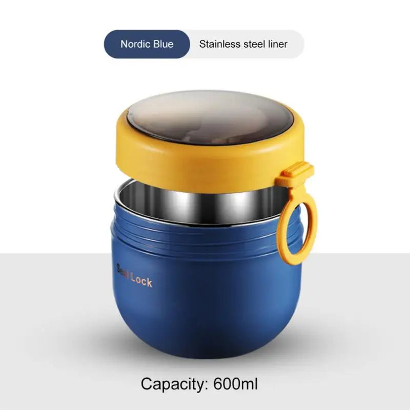 ¿Te gustaría disfrutar de tu comida caliente o fría en cualquier lugar? Este frasco térmico de acero inoxidable es la solución.