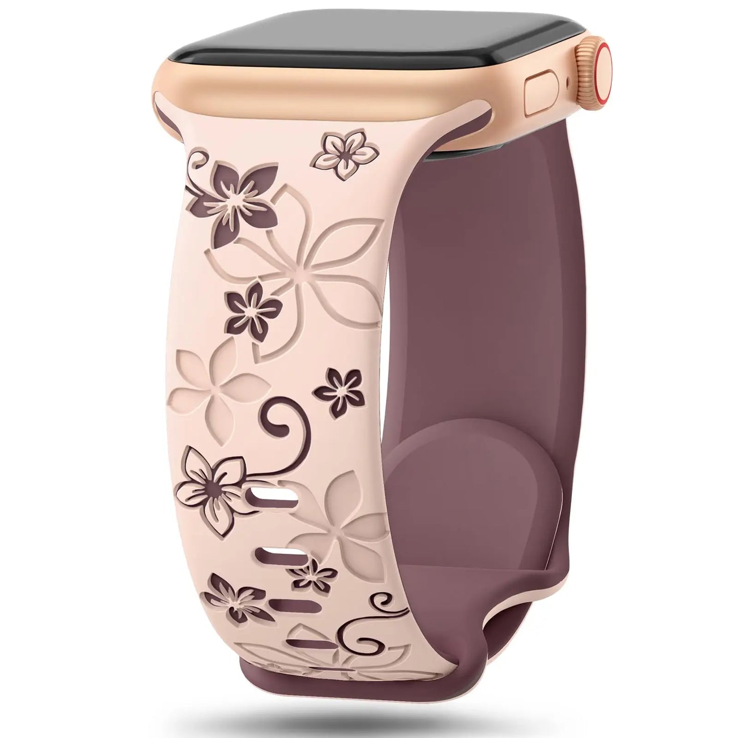 Estilo y elegancia para tu muñeca: set de 2 correas florales para Apple Watch.