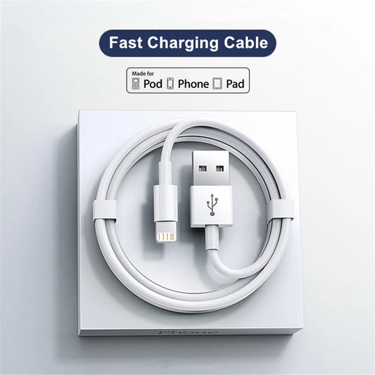 ¿Estás buscando un cable de carga confiable y rápido para tu dispositivo Apple? ¡Este Cable Cargador USB-A a Lightning es justo lo que necesitas! Con certificación MFi (Hecho para iPhone)