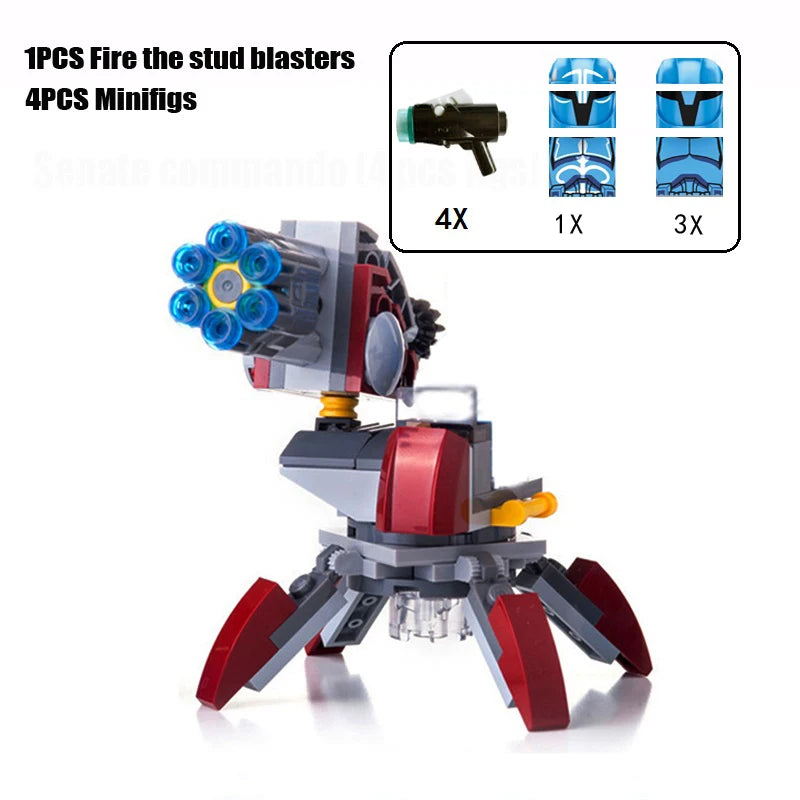 Set de bloques de construcción diseñado para los verdaderos fanáticos de Star Wars, ofreciéndote una experiencia de juego dinámica con mini figuras de acción y vehículos icónicos