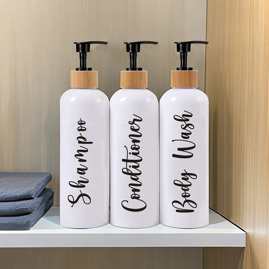 Organización y Elegancia en tu baño con este set de dispensadores recargables!