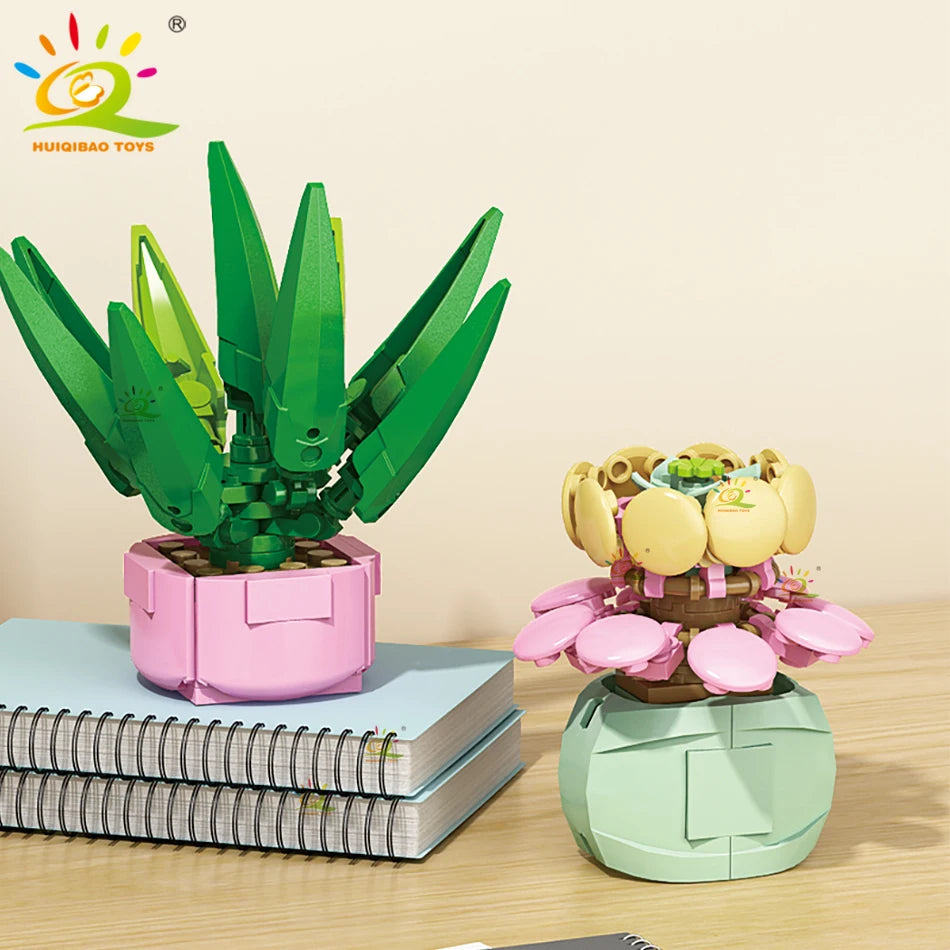 Crea belleza con tus manos: suculenta decorativa de bloques DIY