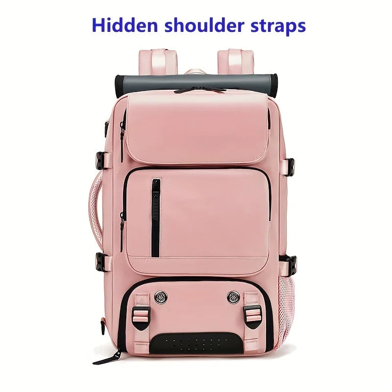 Lleva todo lo que necesites de forma segura y organizada con esta mochila resistente al agua diseñada para viajeros y ventureros.