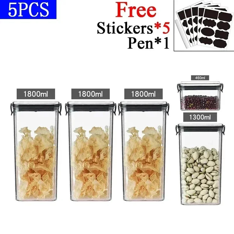 Organiza tu despensa como un chef con este set de contenedores herméticos para cocina. Paquete de 7 contenedores