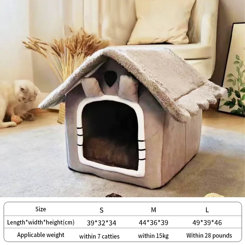 Dale a tu mascota un refugio cómodo y acogedor con esta casita suave y lavable.