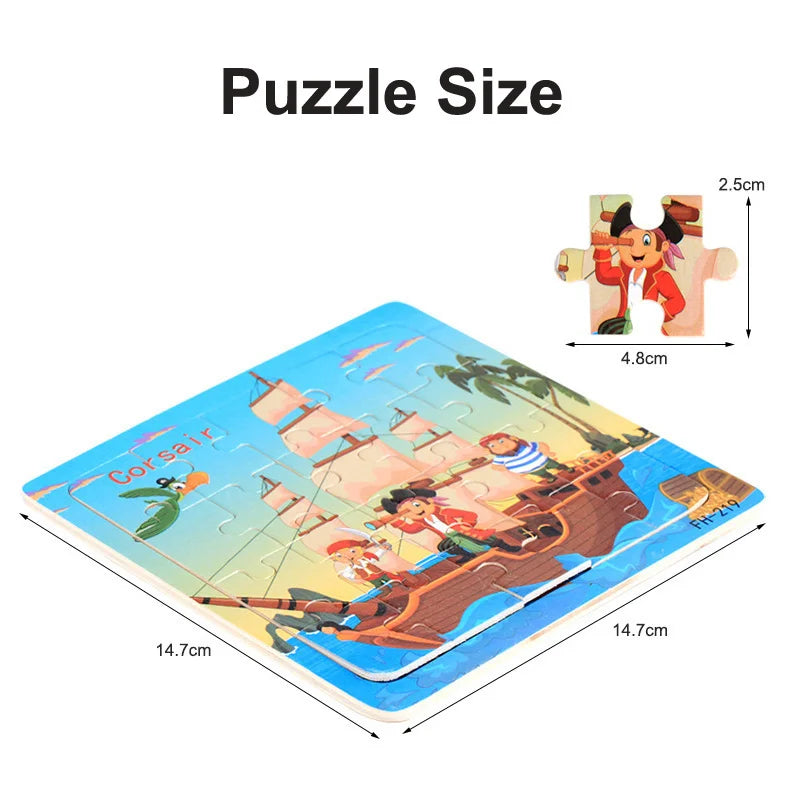 ¡Diviértete y aprende con este adorable rompecabezas de madera especial para los más pequeños!