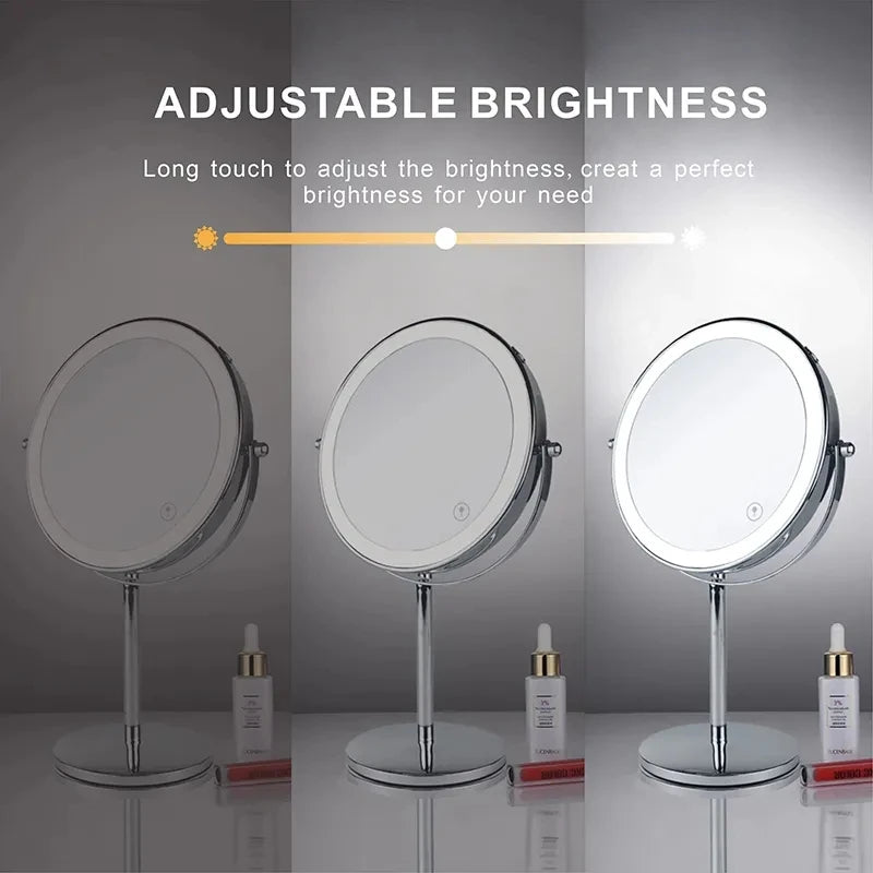 Transforma tu rutina de belleza con este espejo de maquillaje LED de última generación, diseñado para ofrecer una experiencia de maquillaje y cuidado personal más precisa y cómoda