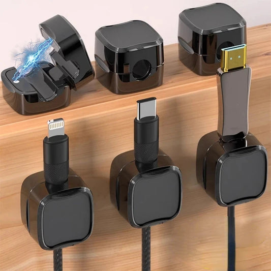 Mantén tu escritorio limpio y ordenado con el Organizador de Cable Magnético, diseñado para gestionar cables de manera eficiente y ofrecer un espacio de trabajo más organizado