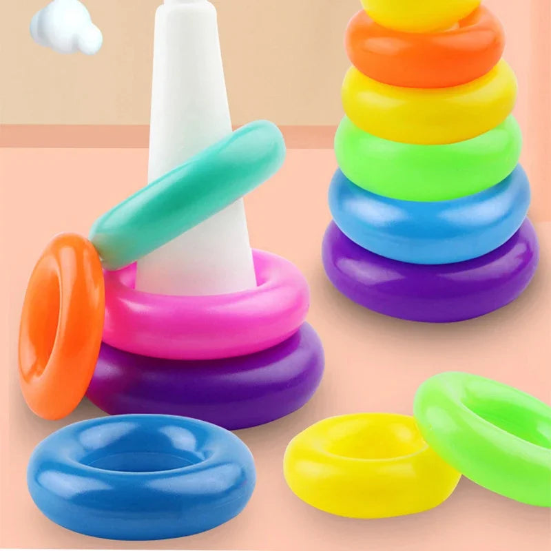 ¡Desarrolla las habilidades de tu bebé mientras juega y se divierte! Este juguete apilable Montessori está diseñado para fomentar el aprendizaje y desarrollo de los más pequeños de manera divertida y segura.
