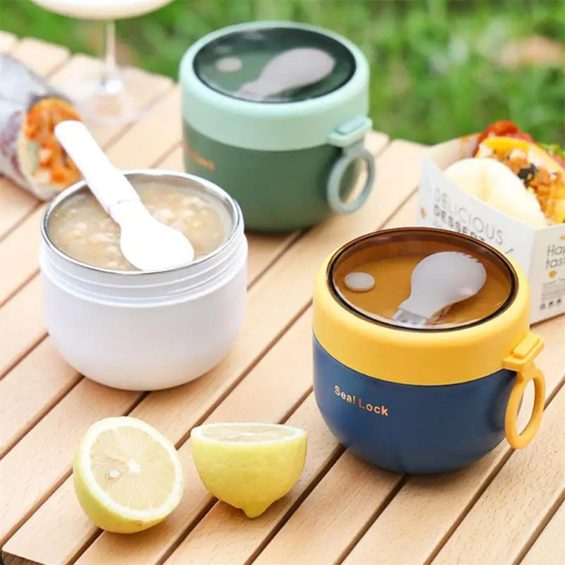¿Te gustaría disfrutar de tu comida caliente o fría en cualquier lugar? Este frasco térmico de acero inoxidable es la solución.