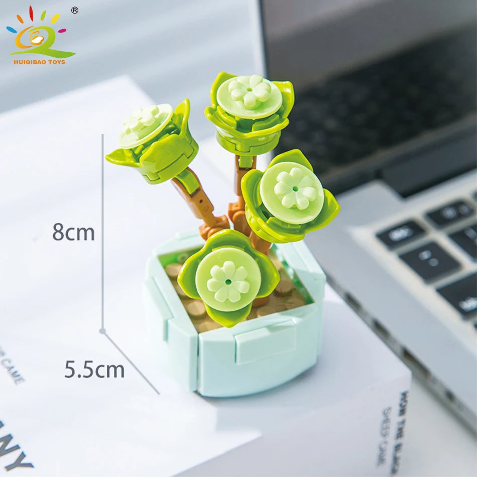 Crea belleza con tus manos: suculenta decorativa de bloques DIY