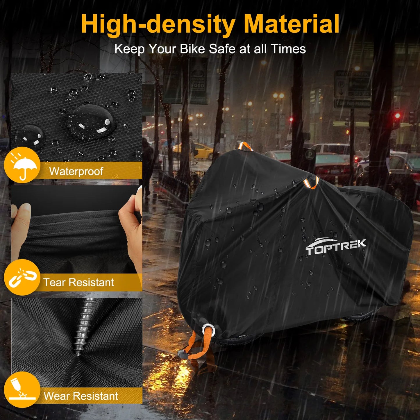 ¿Te preocupa el clima o el polvo que puede dañar tu bicicleta? La funda protectora Toptrek es la solución perfecta para mantener tu bicicleta en perfecto estado sin importar las condiciones. Con esta cubierta impermeable de alta calidad