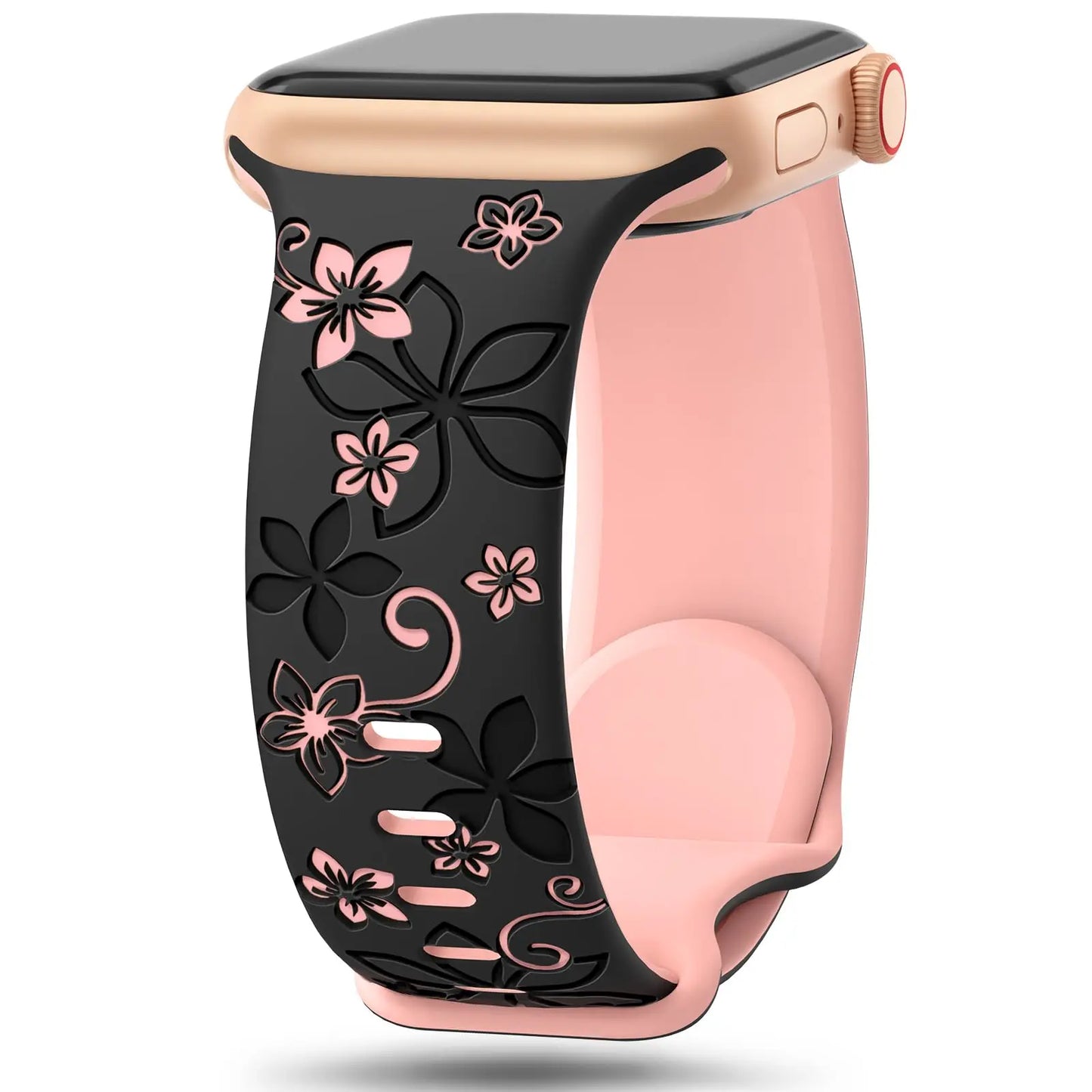 Estilo y elegancia para tu muñeca: set de 2 correas florales para Apple Watch.