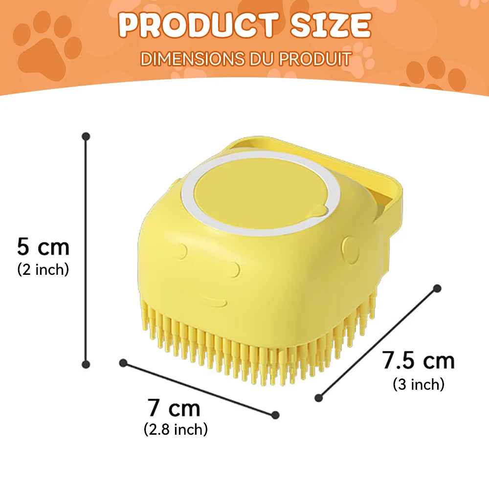 Haz del baño un Momento agradable para tu Mascota con este Cepillo de Silicona.
