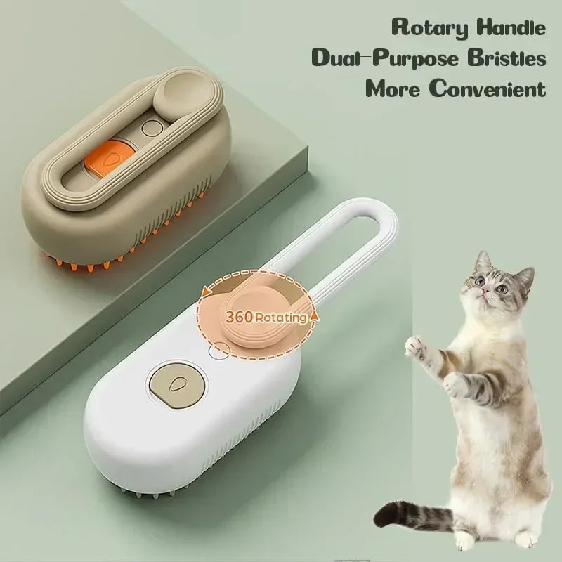 Masaje, Limpieza y Desenredo para tus mascotas con este Cepillo multifuncional.