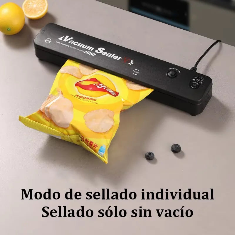 Sellador al vacío para cocina y hogar, máquina de envasado selladora de bolsas de plástico para conservación de alimentos, máquina de sellado automático, utensilios de cocina