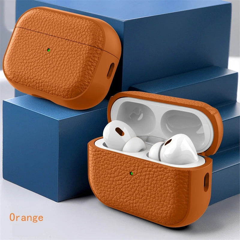 Dale a tus AirPods el mejor cuidado con esta funda de textura de cuero, diseñada para ofrecer protección, estilo y comodidad.