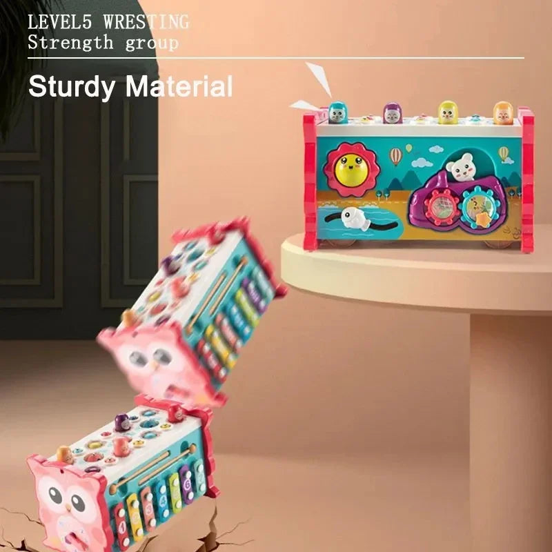 ¡Descubre el juguete perfecto para el desarrollo de tu bebé con el cubo Montessori 8 en 1!