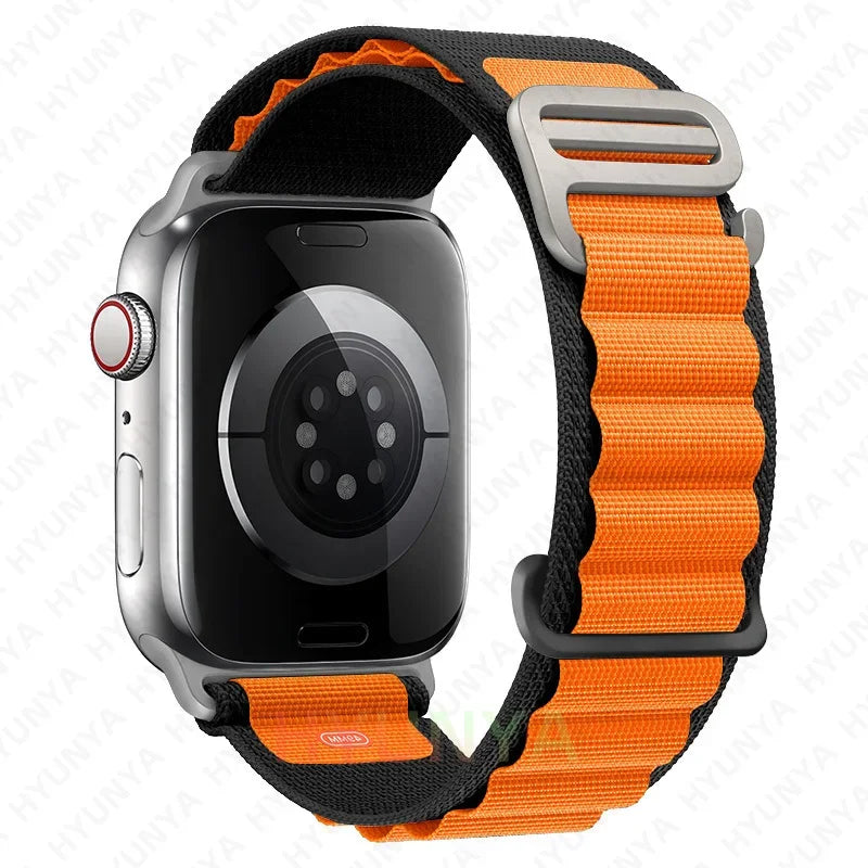 Comodidad, resistencia y estilo para tu Apple Watch con la correa Alpine deportiva.