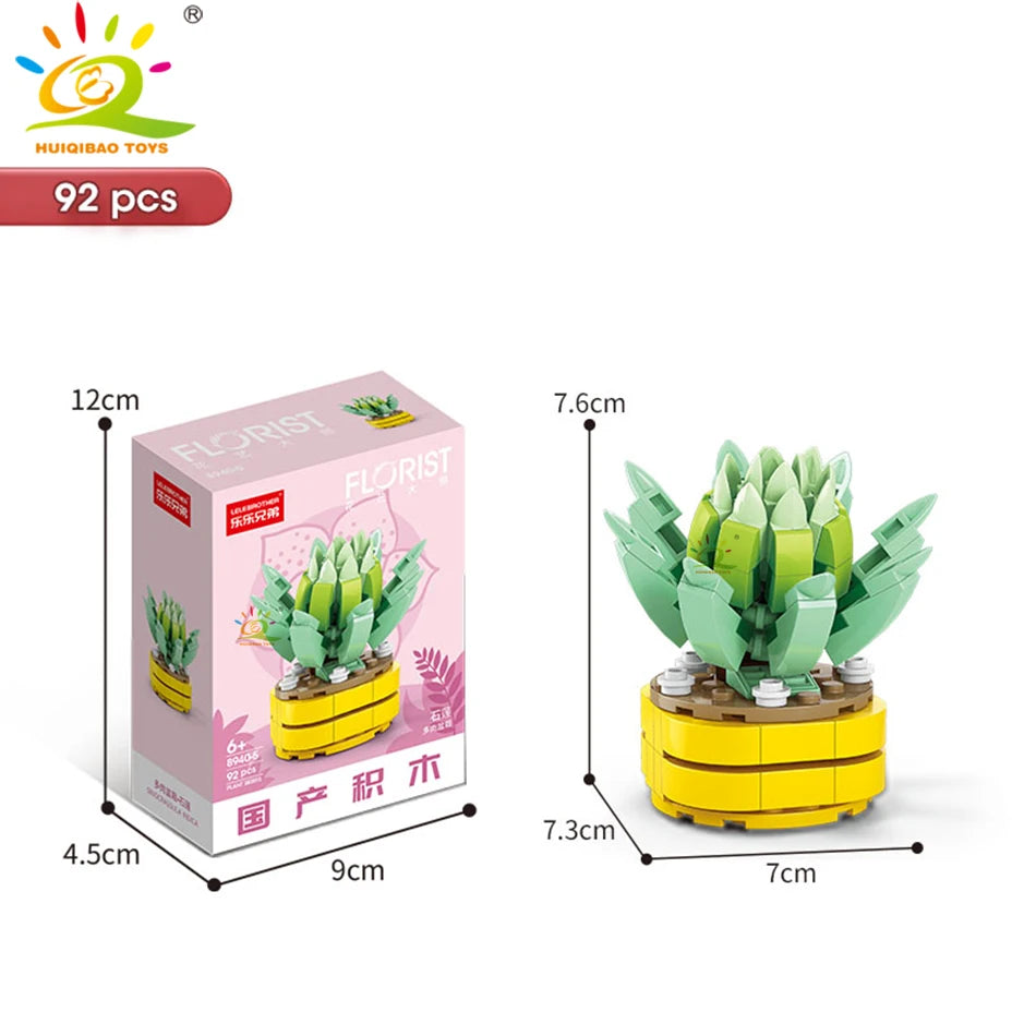 Crea belleza con tus manos: suculenta decorativa de bloques DIY