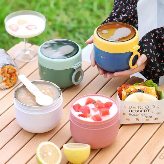¿Te gustaría disfrutar de tu comida caliente o fría en cualquier lugar? Este frasco térmico de acero inoxidable es la solución.