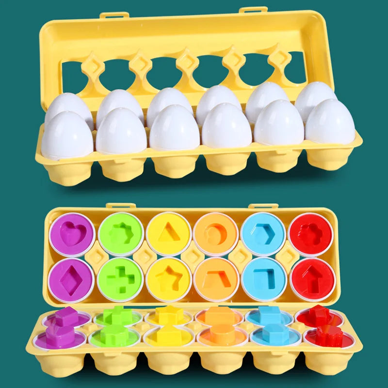 ¡Haz que tu pequeño aprenda mientras juega con nuestros Huevos a Juego para Niños Pequeños! Este juguete educativo Montessori está diseñado para estimular el desarrollo cognitivo, la coordinación y el reconocimiento de colores y formas