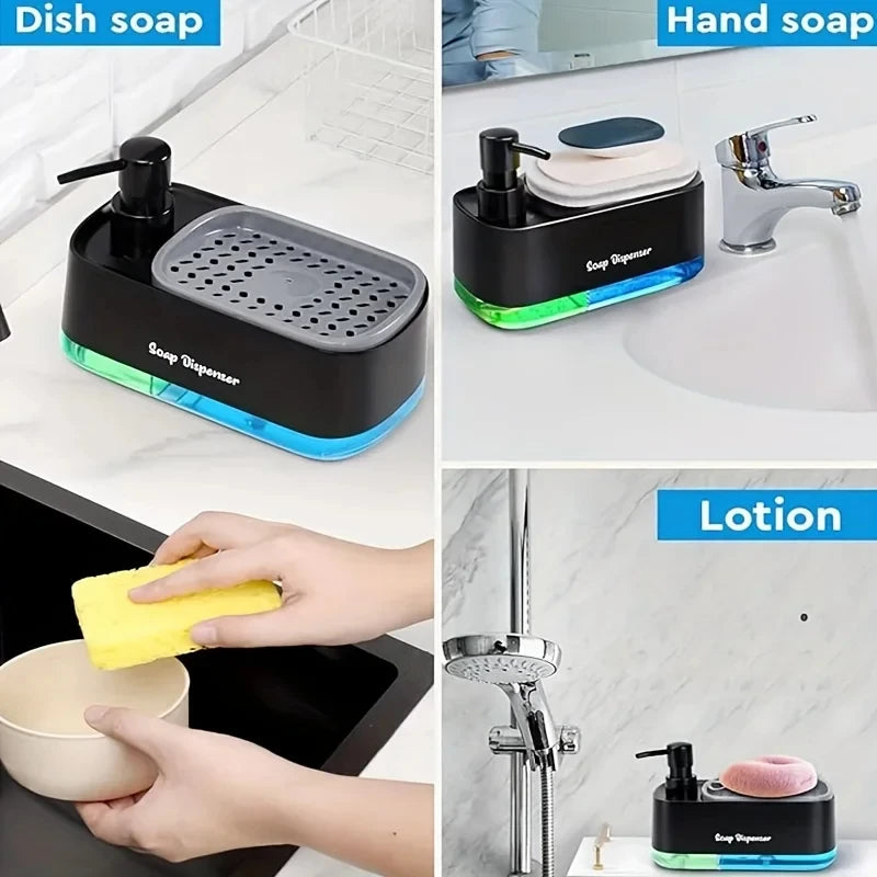 ¡Dile adiós al desorden y mejora tu experiencia de lavado con nuestro Dispensador de Jabón Líquido para Cocina 2 en 1