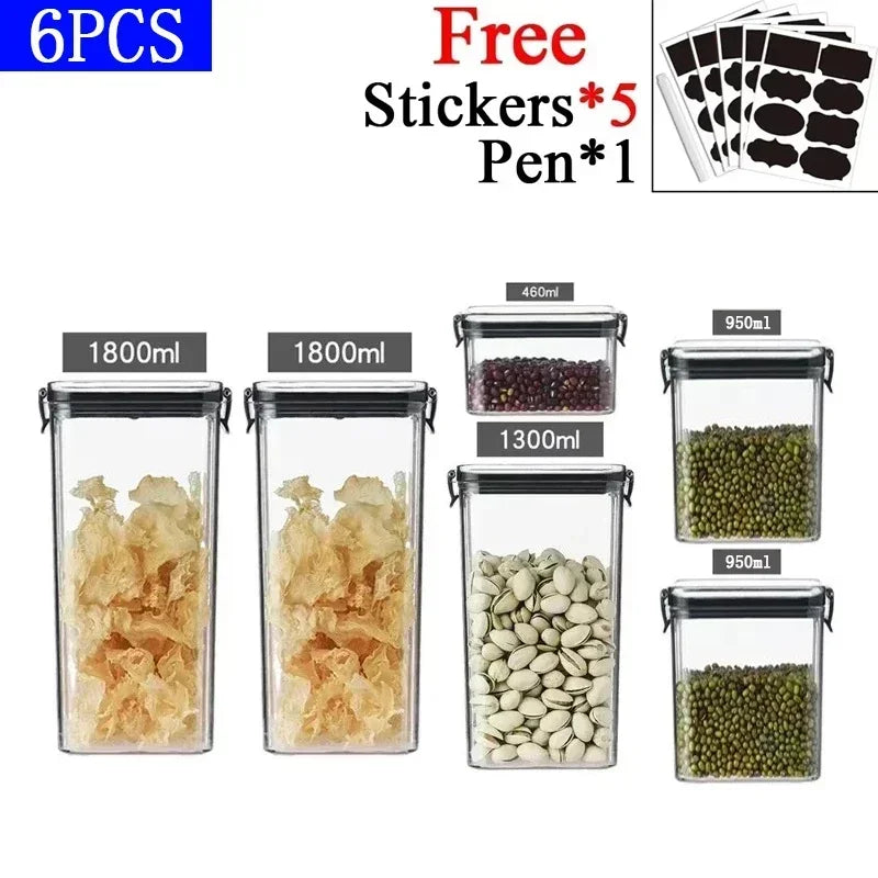 Organiza tu despensa como un chef con este set de contenedores herméticos para cocina. Paquete de 7 contenedores