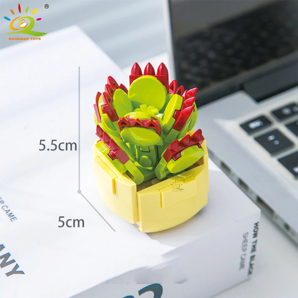 Crea belleza con tus manos: suculenta decorativa de bloques DIY