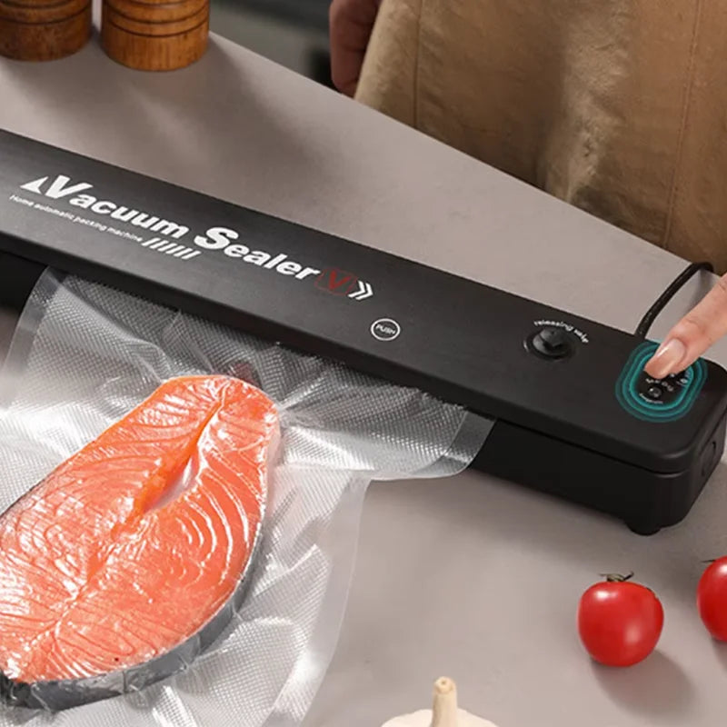 Sellador al vacío para cocina y hogar, máquina de envasado selladora de bolsas de plástico para conservación de alimentos, máquina de sellado automático, utensilios de cocina