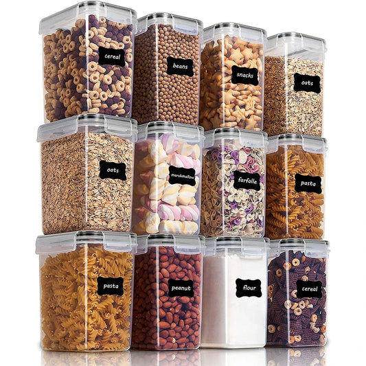 ¿Cansado de ver tu despensa desordenada y de no encontrar fácilmente los cereales o ingredientes que necesitas? Los Contenedores de Almacenamiento de Alimentos para Cocina de 1.6L son la solución perfecta para mantener tu despensa organizada sin BPA