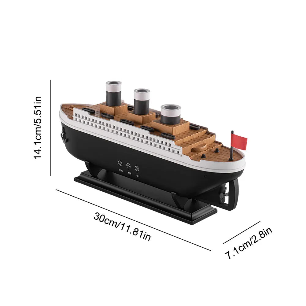 Lleva belleza, relajación y frescura a tu hogar con este exclusivo humidificador en forma de Titanic.