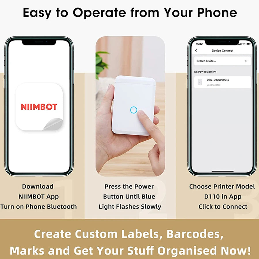 Organiza tu vida con Estilo. Esta mini impresora térmica es lo que necesitas para crear etiquetas rápidas y limpias.